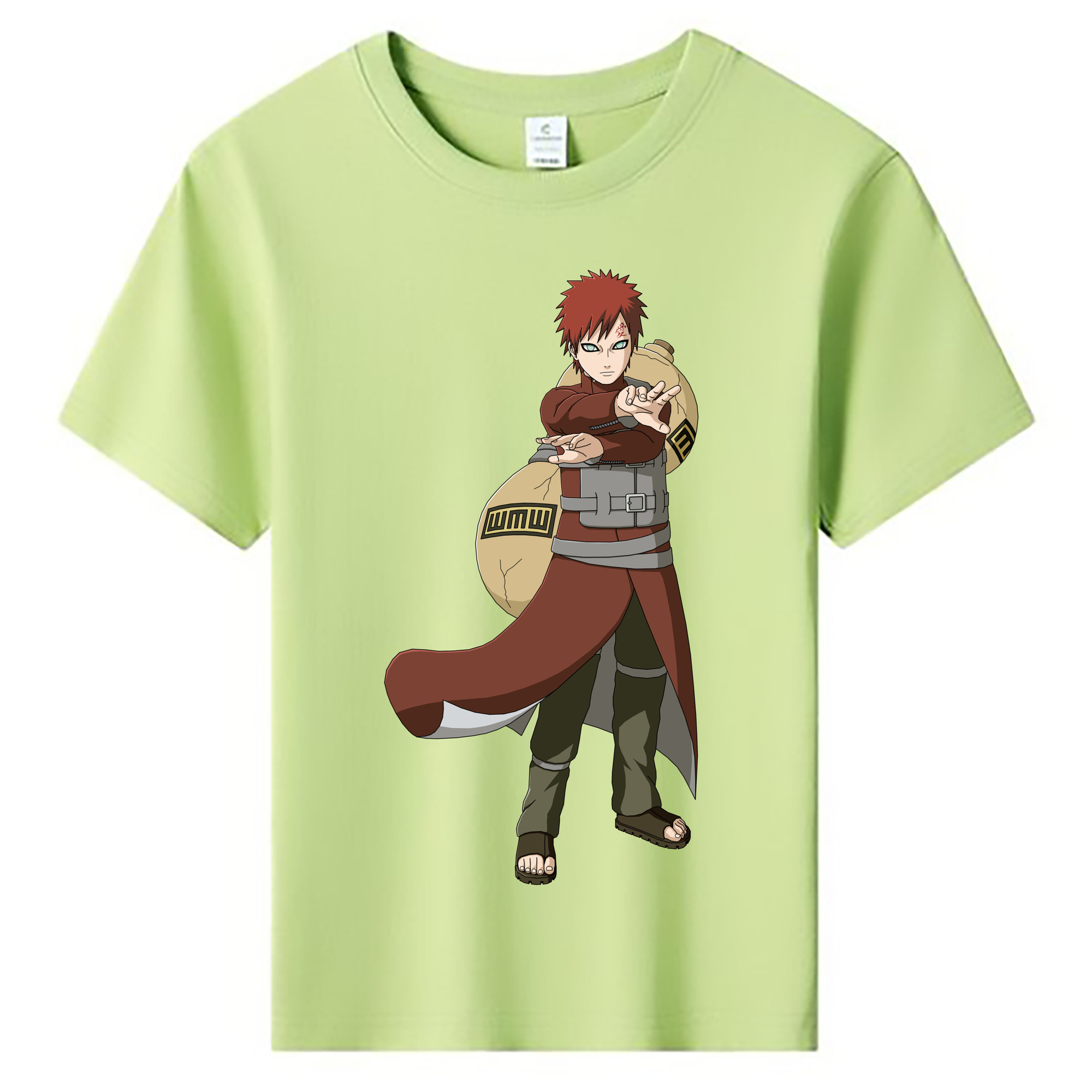（画像用） NARUTO -ナルト- ガアラ Gaara 綿100％キッズTシャツ（フロントプリント）